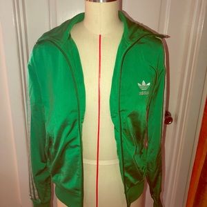 Green and silver Adidas jacket size M (used)